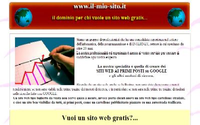 Webmaster creazione siti web GRATIS